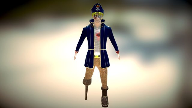 Scary Pirate 3D Model