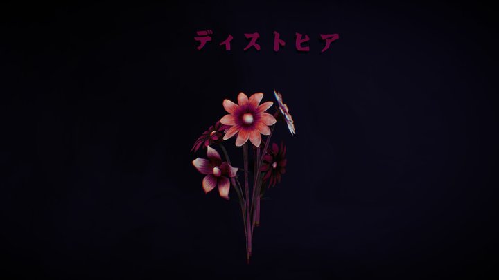 Dark Flowers Blossom (情熱) 3D Model