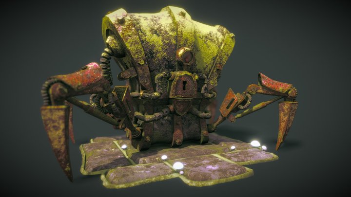 Ancient Treasure Chest Automaton 3D Model