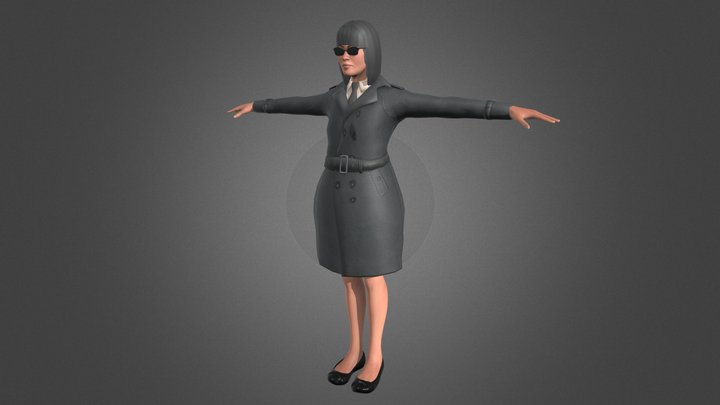 Female Agent Model(Fuse Model) 3D Model