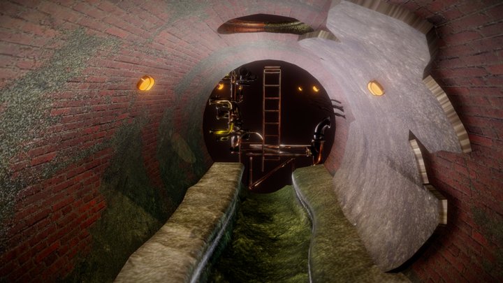 Sewer Tunnel 3D Model