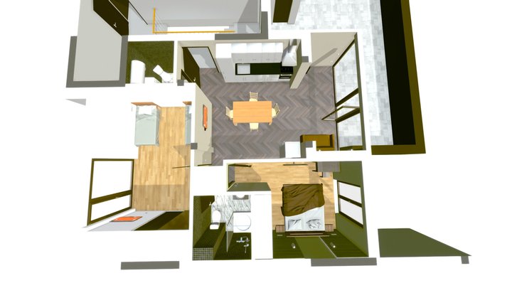 Apartment 1 3D Model