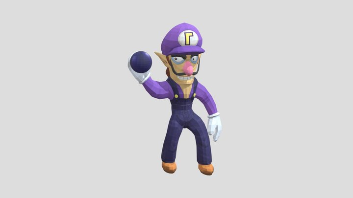 Waluigi bootleg figure (Smashified) 3D Model