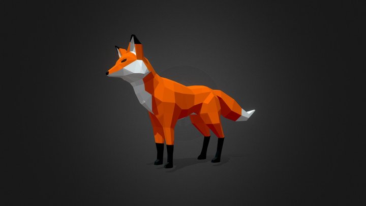 Free LowPoly Fox 3D Model