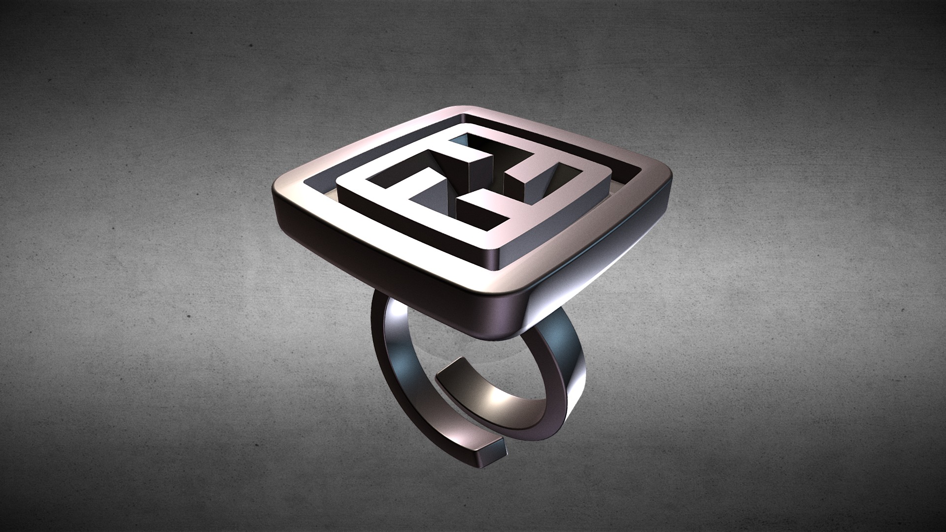 3D model Egyptian Ring Replica - This is a 3D model of the Egyptian Ring Replica. The 3D model is about logo.