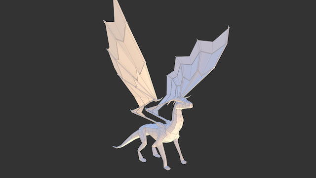 Low Poly Dragon 3D Model