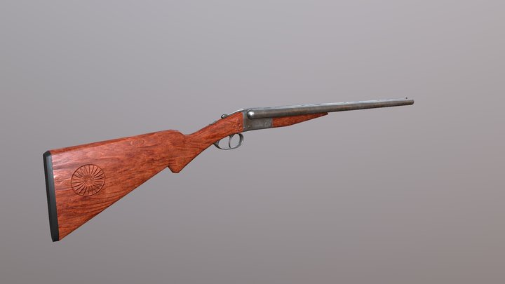 Remington 1900 shotgun 3D Model