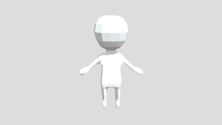 low poly boy character 3D Model