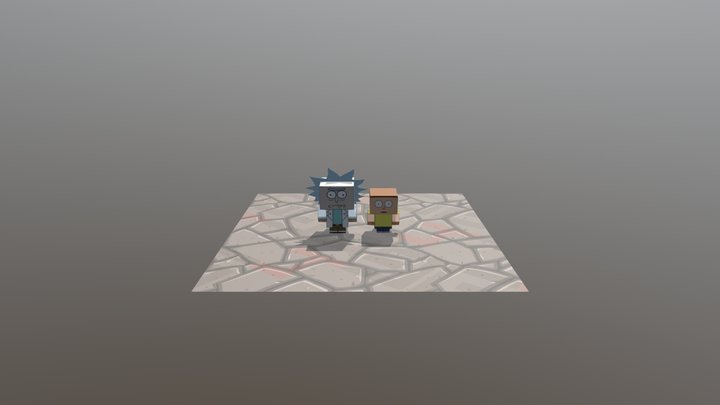 Rick & Morty Cubecraft 3D Model