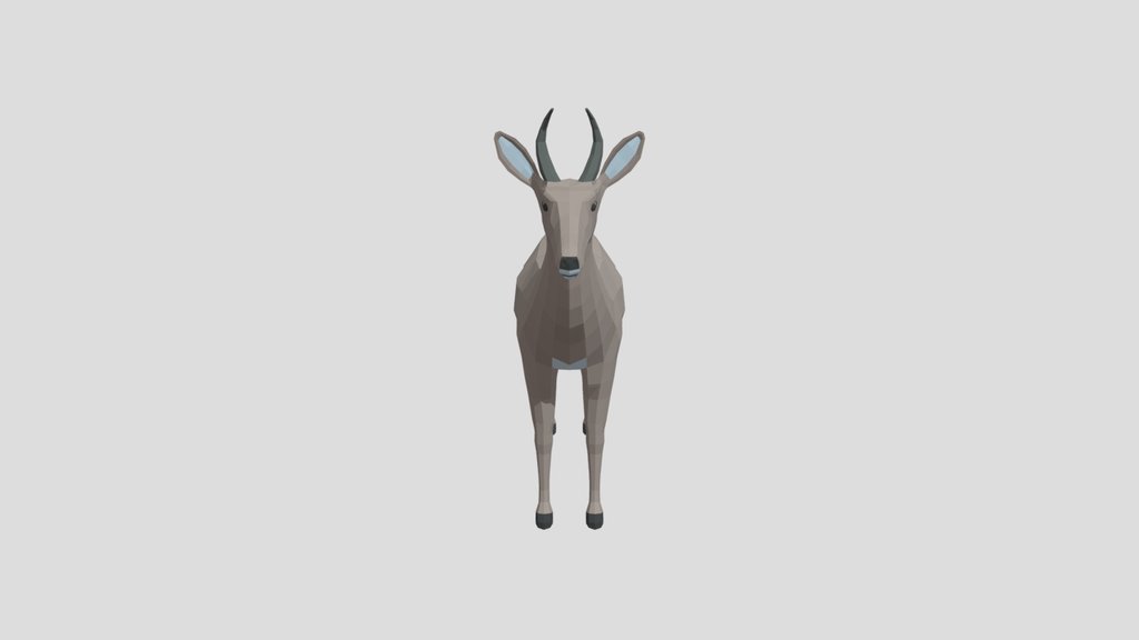 Low Poly Mountain Reedbuck