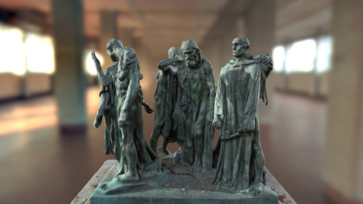 Les Bourgeois de Calais by Rodin 3D Model