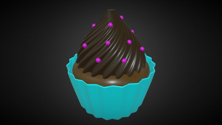 Chocolate Cupcake 3D Model