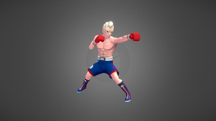 Stylized Boxer Gale 3D Model