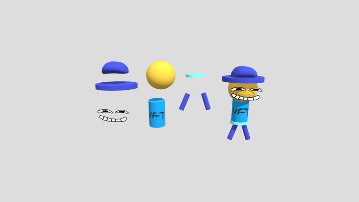 Bidu NFT | FNF Golden Apple 3D Model