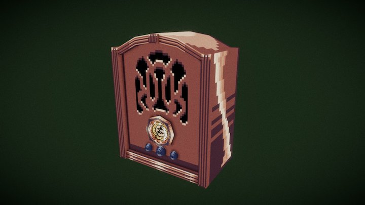Radio Low Poly 3D Model