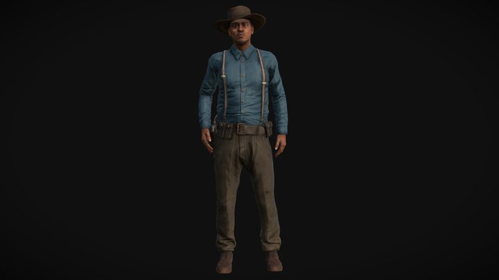 Cowboy Oldman 3D Model