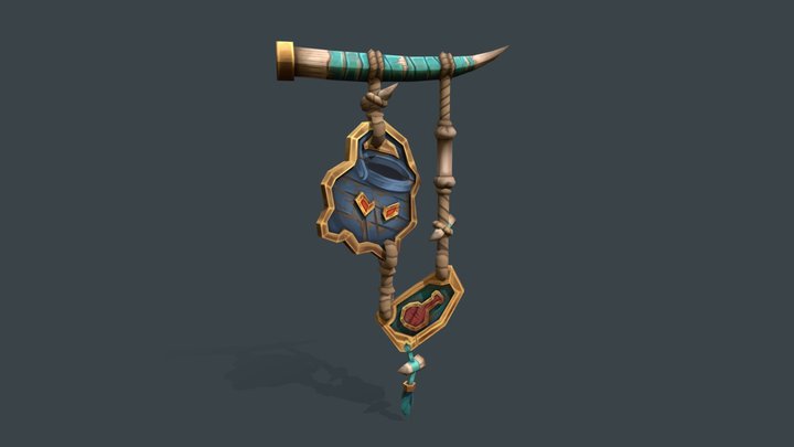 DAE Game Art -HearthSign Texture Milestone 3D Model