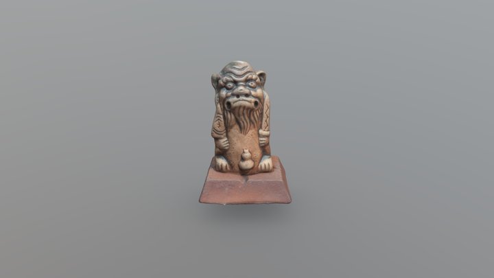 Wood Lion 3D Model