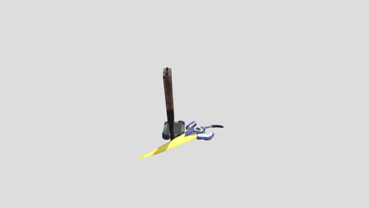 Low Polly Sci-Fi Props 3D Model