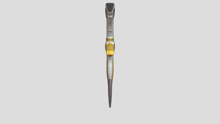 decorative sword with animal handle 3D Model