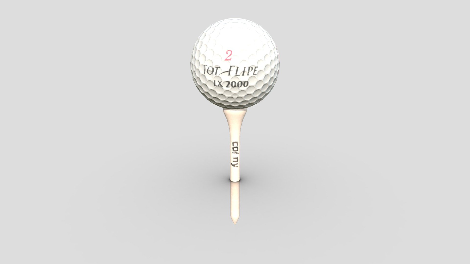 Gustav – Golf Ball and Tee – Textured