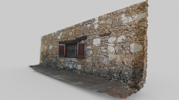 Stone Wall 3D Model