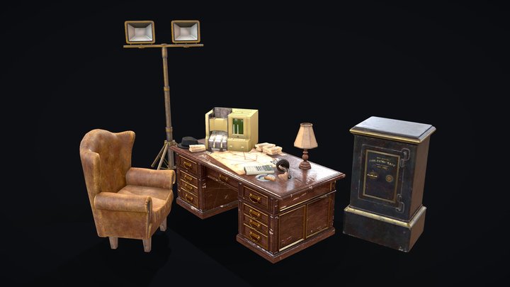 Mafia Office Asset Pack 3D Model