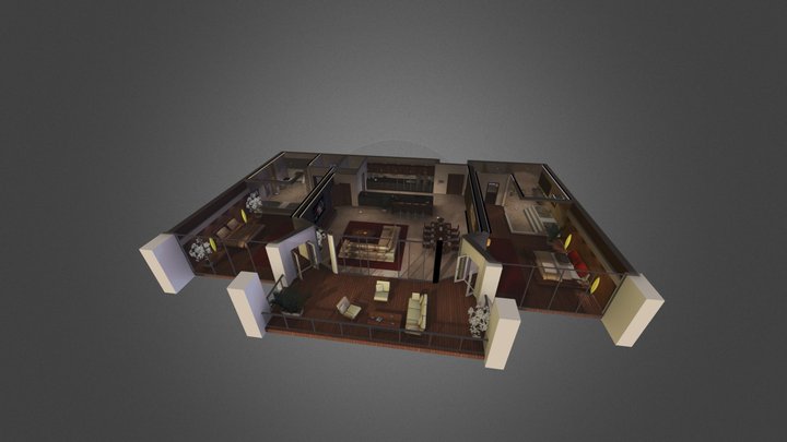 Dubai Floorplan 3D Model