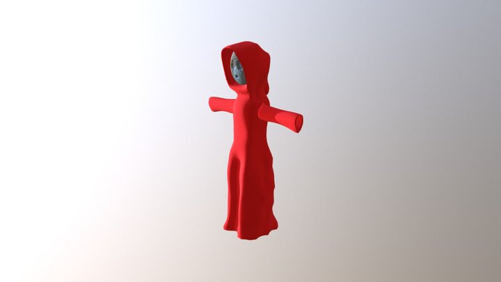 Ghost In Red Cloak 3D Model