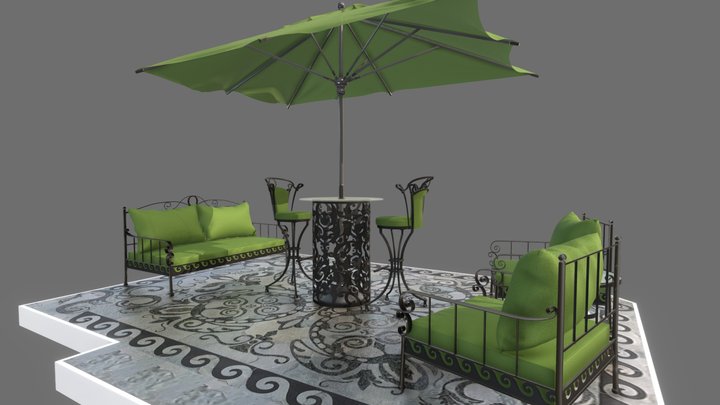 Turtle coffee table_Galbiati Fratelli 3D Model