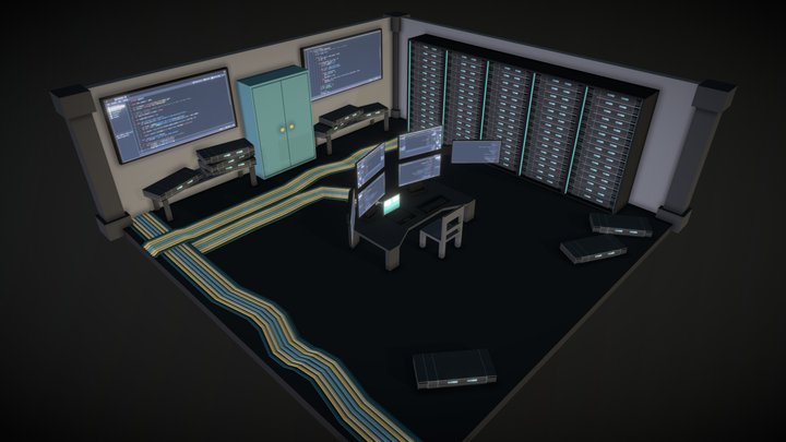 Hidden Server Room 3D Model