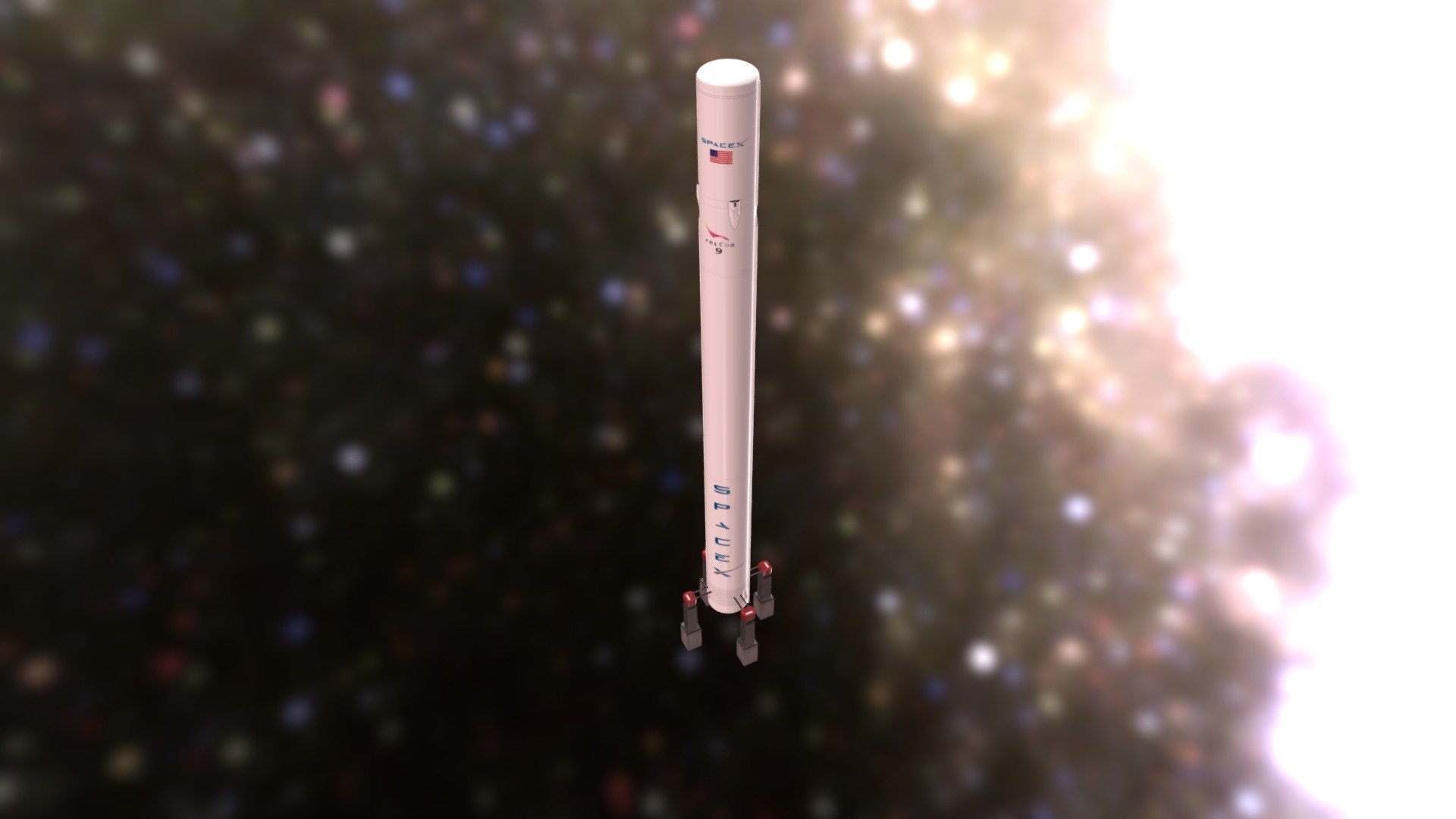 LT SpaceX Falcon 9 v1_1 - 3D model by dunealex [3892e61] - Sketchfab