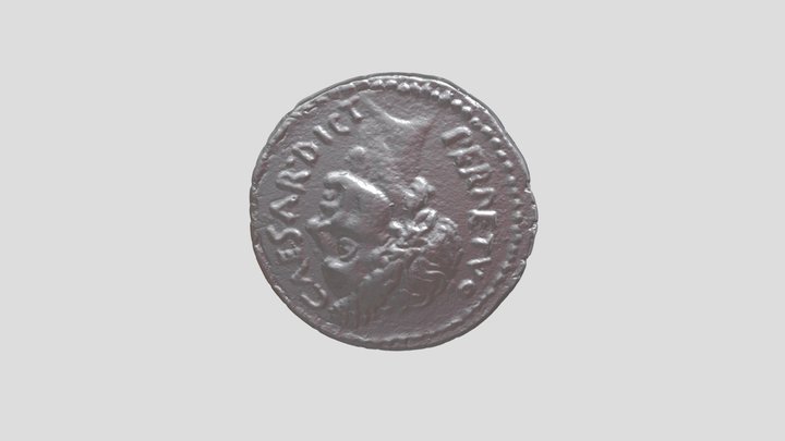 eLUXE3D-Julius Caesar Coin 3D Model