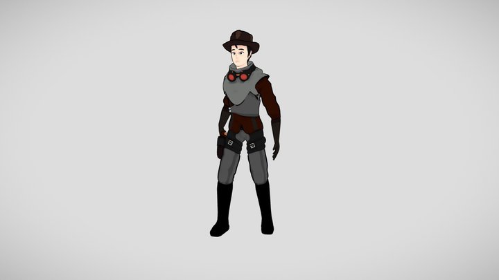 steampunk cowboy 3D Model