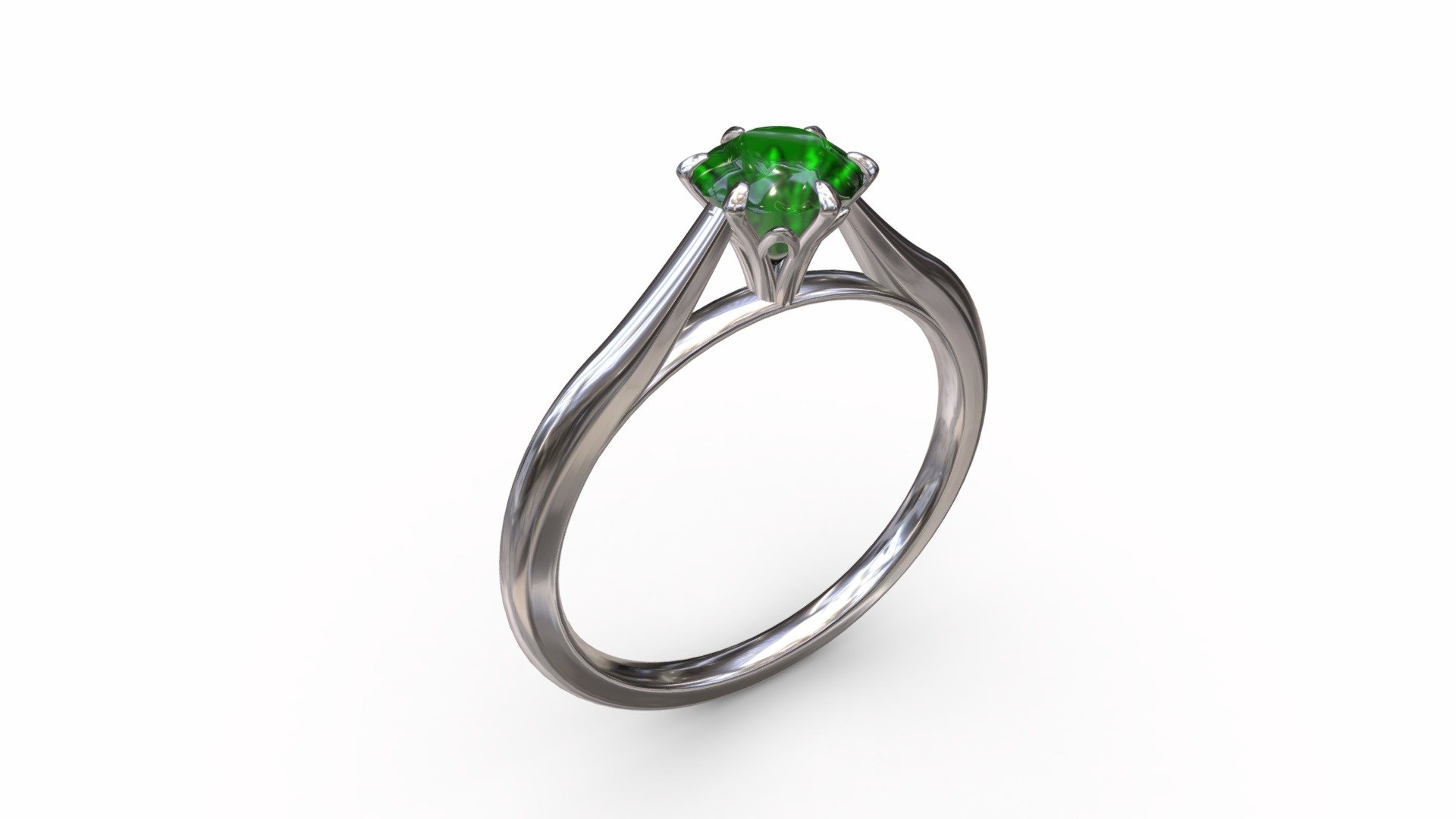 bridal ring - green silver - 3D model by HMkobo [3895a9c] - Sketchfab