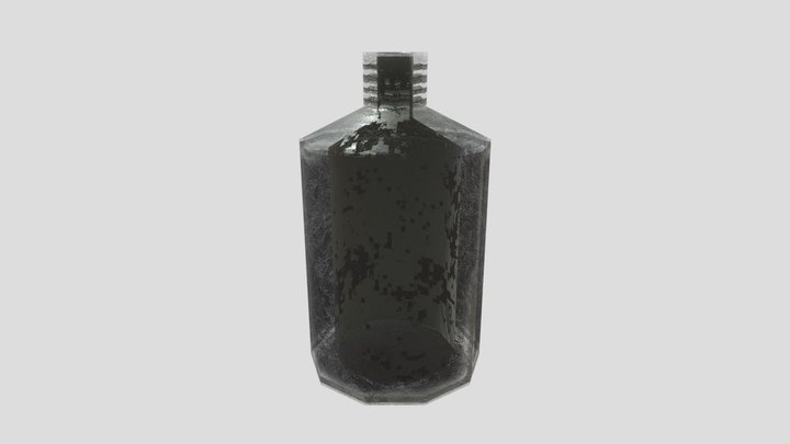 Dirty glass bottle 3D Model