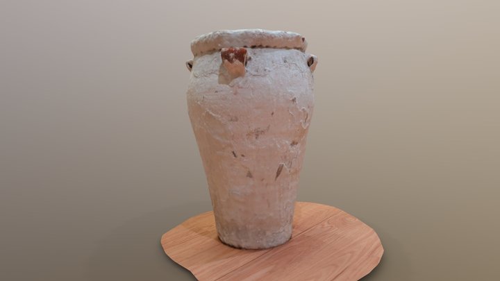 Vintage vase, terracotta white, design object