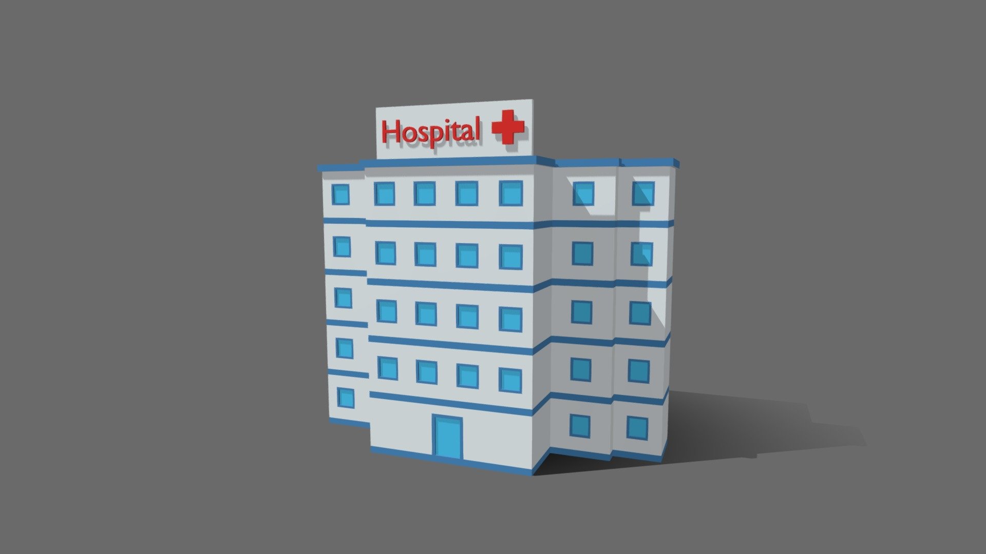 Low Poly Cartoon Hospital - Buy Royalty Free 3D model by chroma3d ...