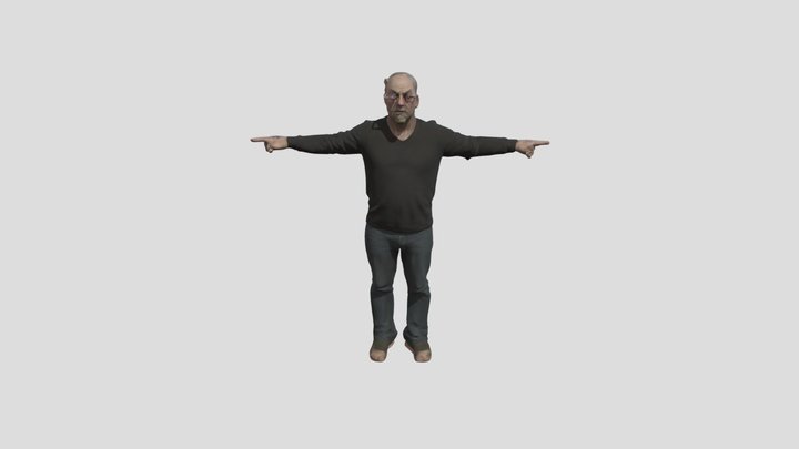 Man with Glasses 3D Model