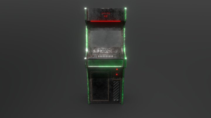 green arcade machine 3D Model