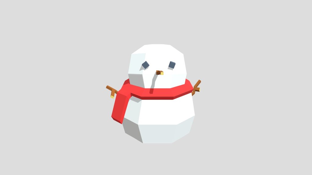 Low Poly Snowman