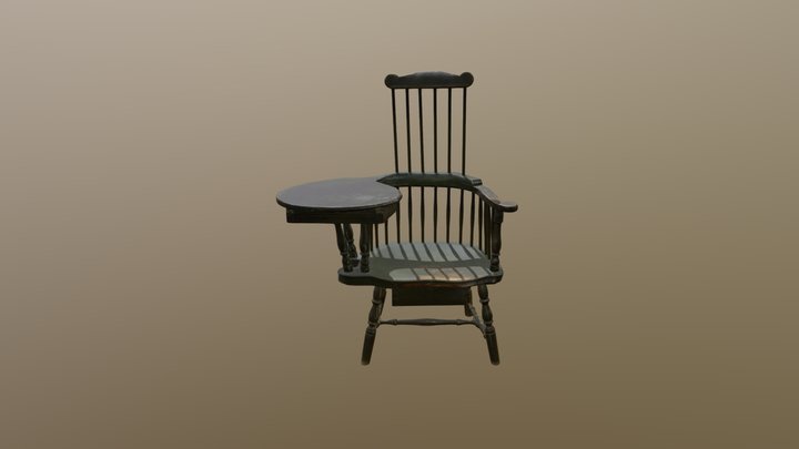 L2015.41.112 Windsor Chair Desk 3D Model