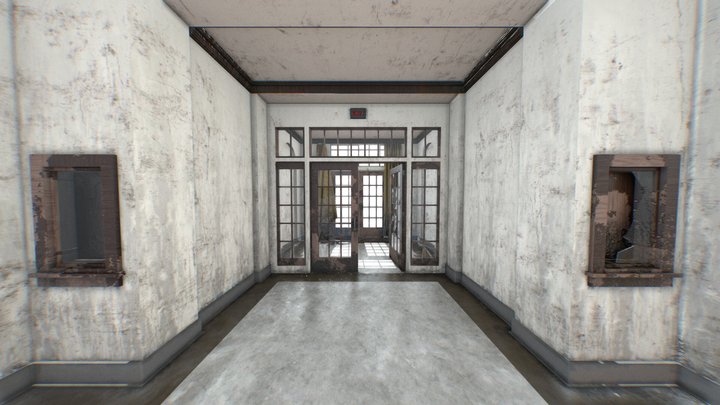 Abandoned Hallway 3D Model