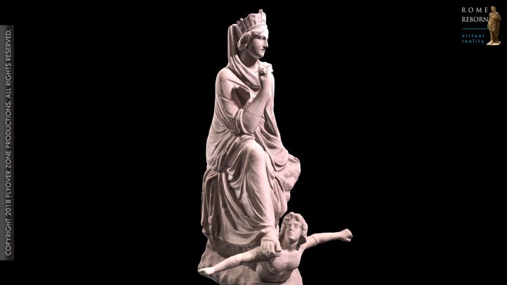 3D rendering of Tyche of Antiocheia