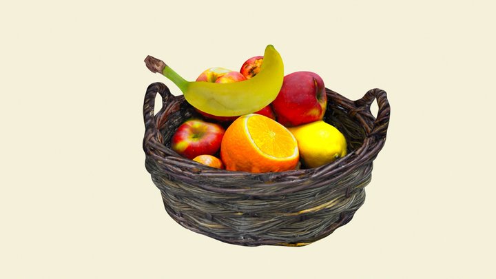 Realistic fruit basket – Modelo 3D gratuito STL