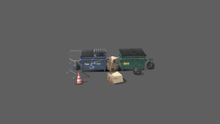 street assets game ready 3D Model