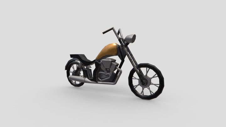 Low Poly Motorcycle 001 – Free 3D Model STL