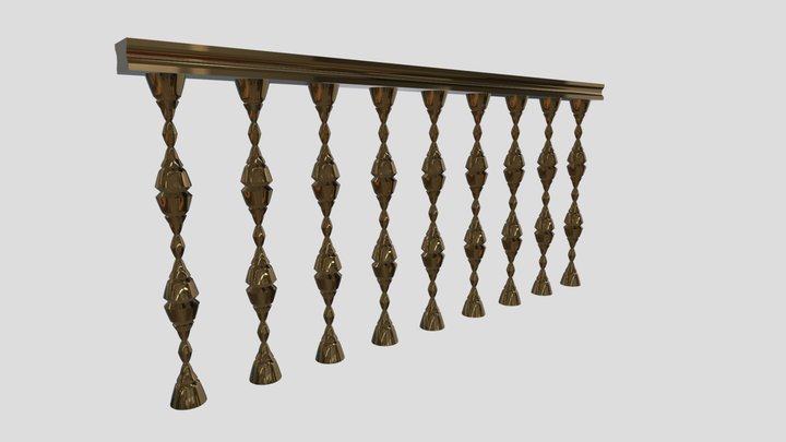 Luxury Handrail 3D Model