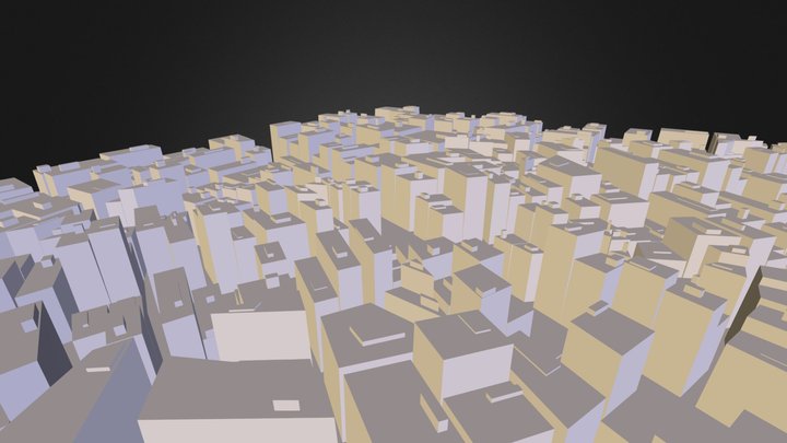 low poly city 3D Model