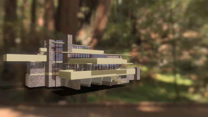 Fallingwater House 3D Model